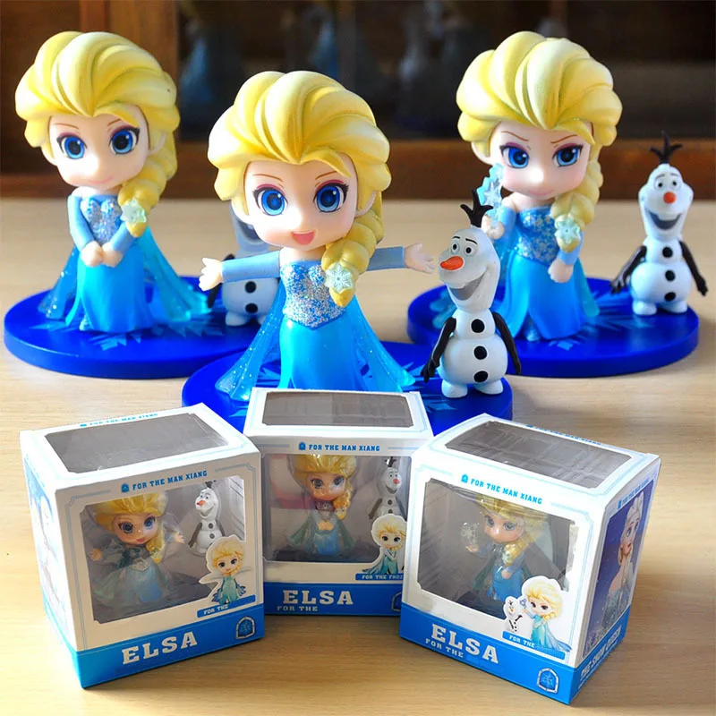 12 см Q Vesione Principessa Nendoroid боевик рисунок куклы и Олаф con базы аниме Giocattoli в