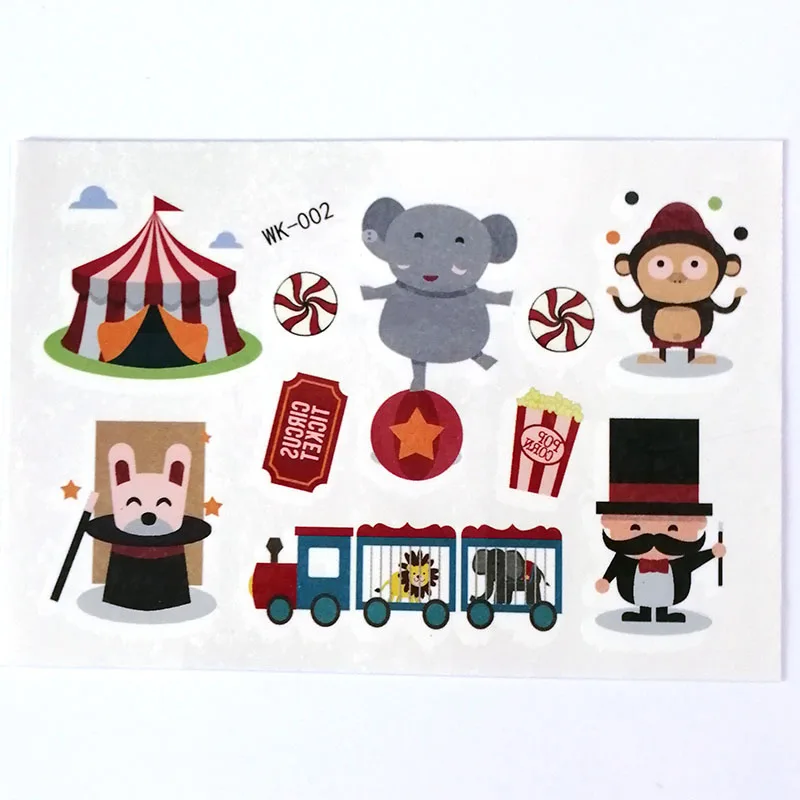 Временная татуировка рука Искусство Наклейка Цирк Клоун животное