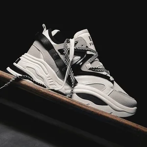 Мужские массивные кроссовки, повседневная обувь на платформе, на шнуровке, дышащие, разноцветные, для взрослых, 2021