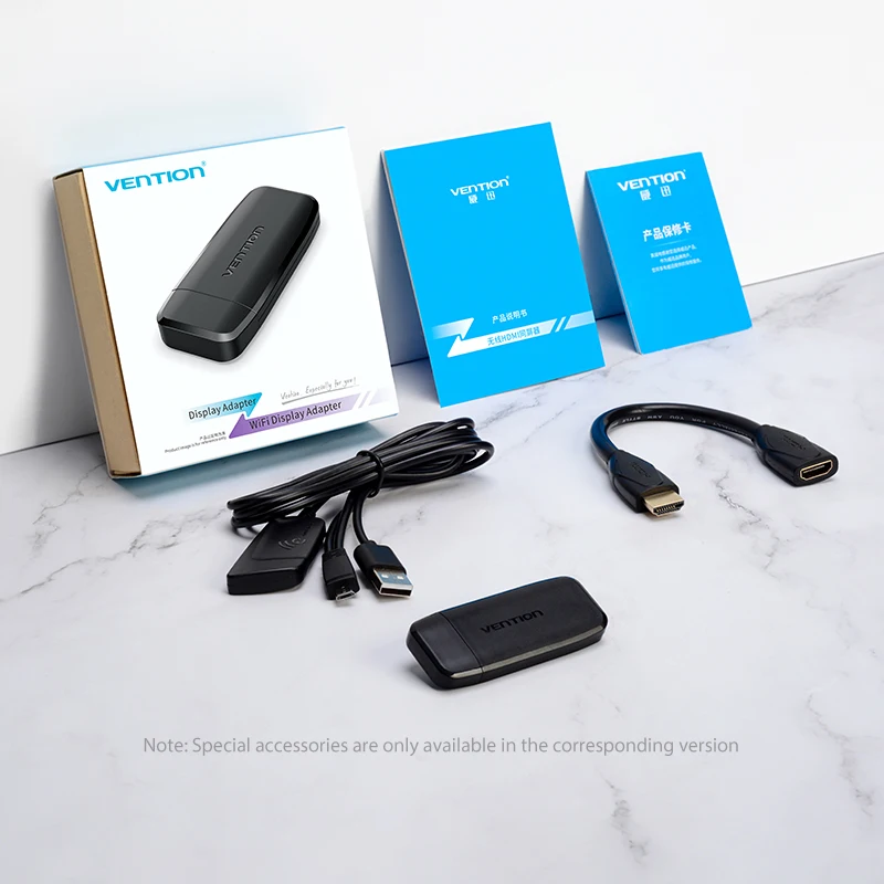 Беспроводной ТВ проектор Vention Miracast Wi Fi HDMI 4k поддержка 2 4 ГГц Ezcast AirPlay для iPhone X 8 7 Plus
