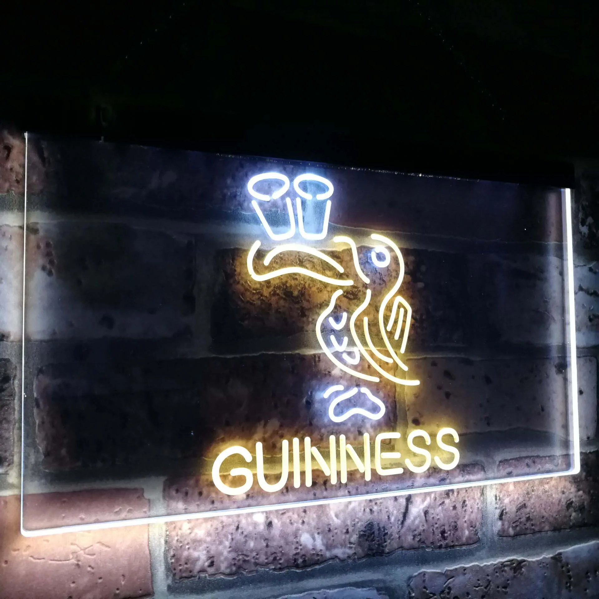 Прекрасный день пиво Guinness Тукан Бар Декор двойной цвет Led неоновый светильник вывески st6-a2121