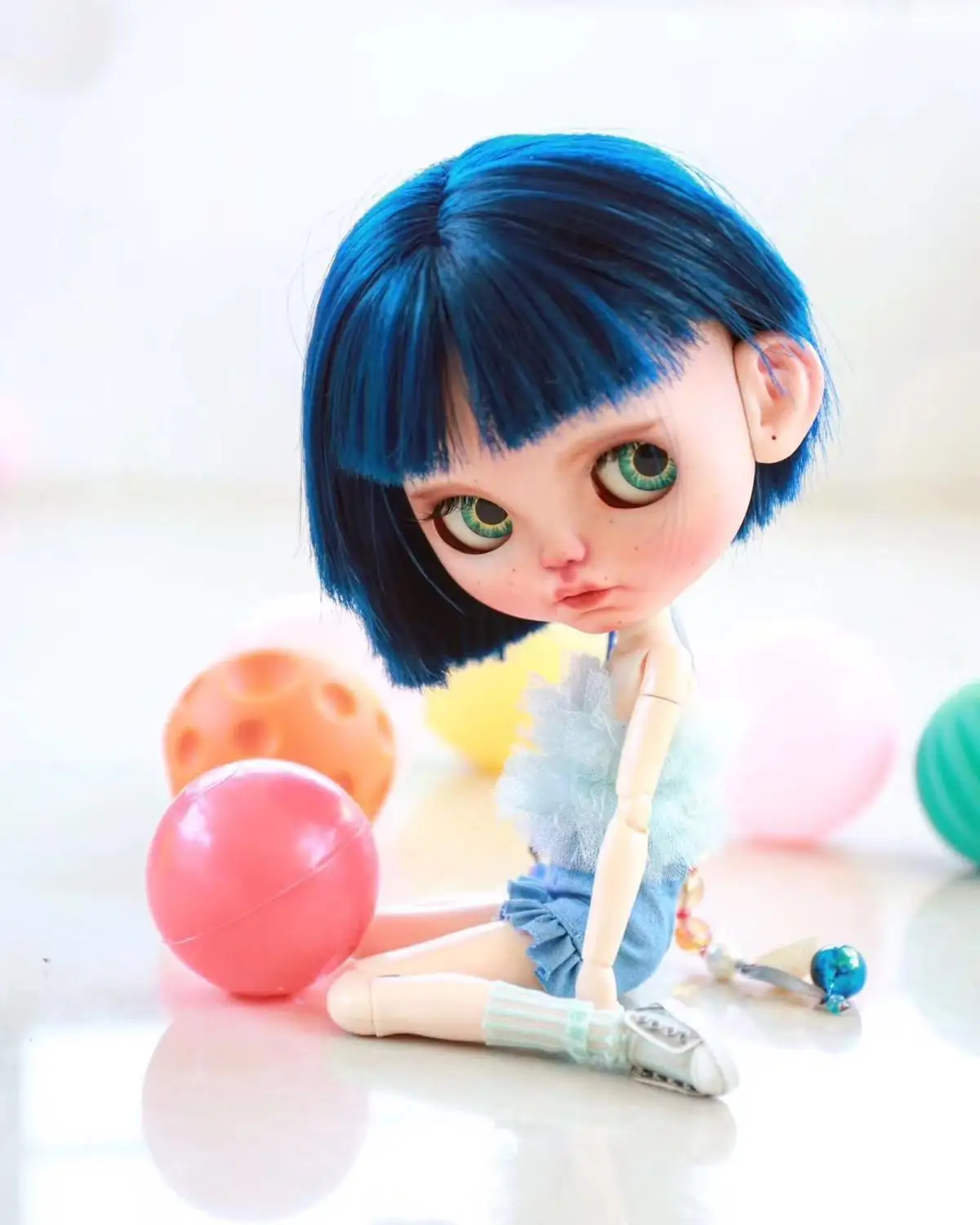 1/6 BJD 30 см игрушки куклы 19 шарниров высшего качества BJD шаровые шарниры синие короткие волосы классная девушка макияж кукла blyth