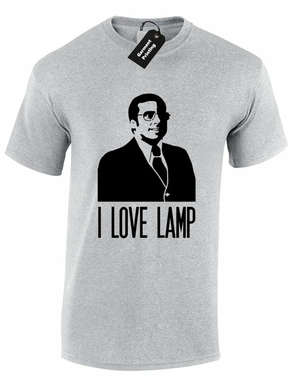 Мужская футболка с надписью I LOVE LAMP FACE удобная забавным якорем качественная