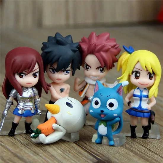 Набор фигурок героев мультфильма Хвост Феи 6 шт.|figure set|action toysfairy tail figure |