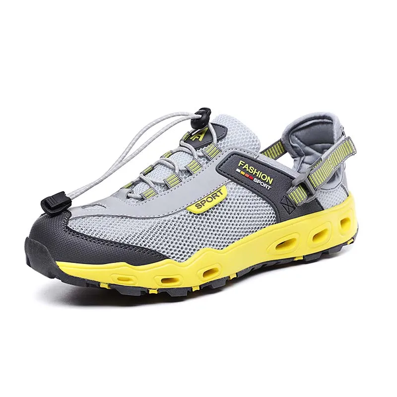 Цвет: желтый New Arrival Outdoor Aqua Shoes Sapatilhas Mulher Trekking Men Randonnee Scarpe Uomo Women Wading Upstream Breathable Mesh - Цвет: Цвет: желтый