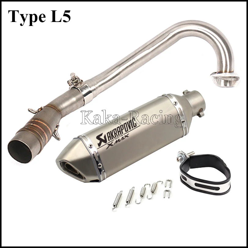 X-MAX Мотоцикл выхлопная труба akrapovic глушитель выхлопных газов изменение ссылку выхлопной трубы Escape для Yamaha XMAX 250 XMAX 300 XMAX 400 - Цвет: Type L5