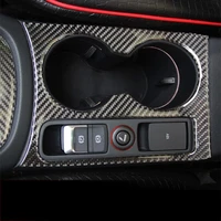 car interior water cup holder panel decoration stainless steel carbon fiber cover stickers trim for audi q3 2013 17 car styling