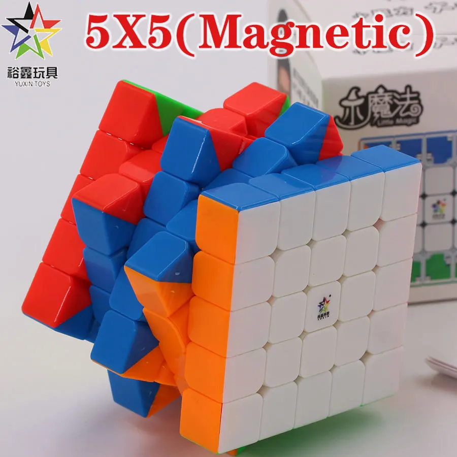 Магический куб головоломка YuXin Little Magic 5x5x5 5*5*5 Магнитный M профессиональная