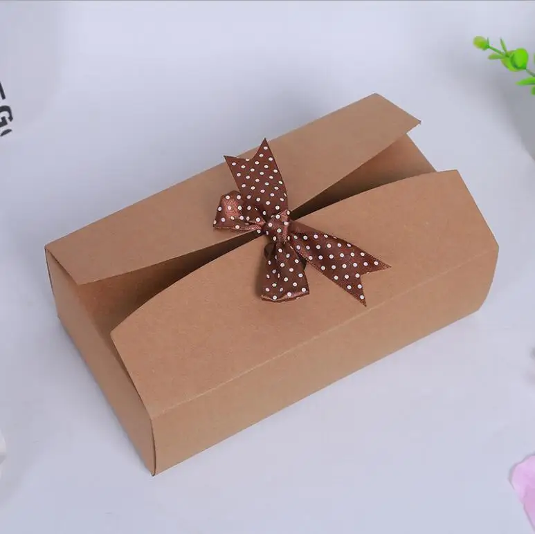 15 шт. большая бумажная коробка с лентой Коричневая Картонная DIY ремесло