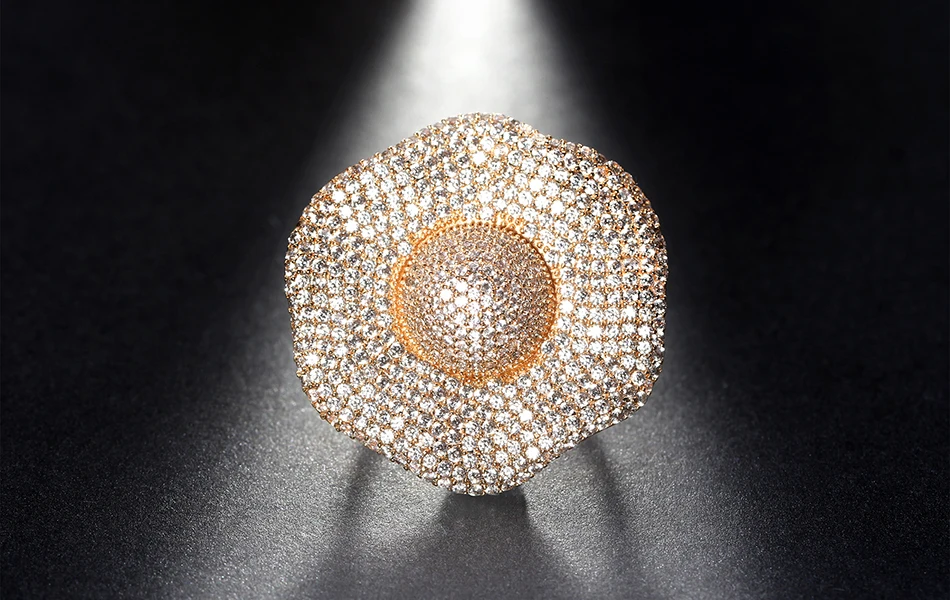 ORSA JEWELS роскошное кольцо на палец для женщин с AAA фианитом зубец Установка большие свадебные и женские кольца для помолвки ювелирные изделия OMR06