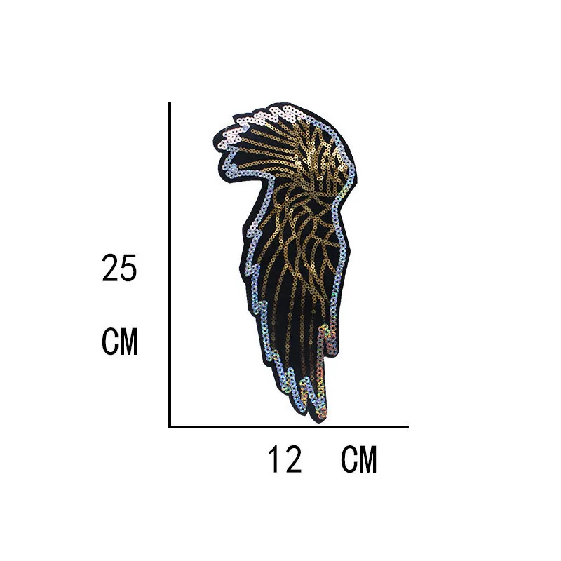 1pcs Sequins Angel wings Sew-on Patch T-Shirt Adhesive Applique Embroidery DIY Clothing Backpack Patches Free Delivery | Дом и сад