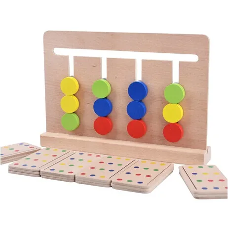 

Montessori Education Wooden Toys Four Color Game Color Matching early child kids education learning toys