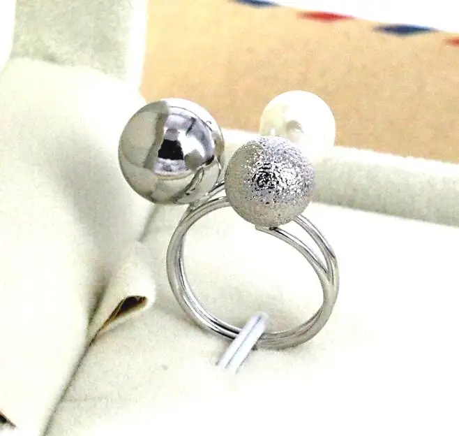 Многослойные кольца с имитацией жемчуга для женщин бижутерия большое кольцо