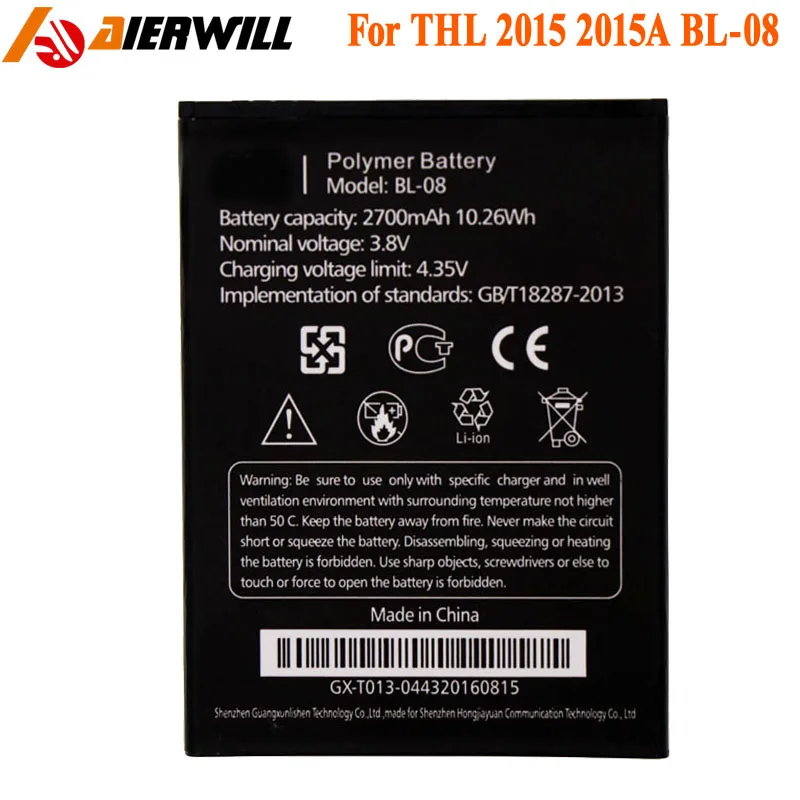 Аккумулятор 2700 мАч BL 08 для THL 2015 2015A аккумулятор|battery for thl 2015|battery forbattery |
