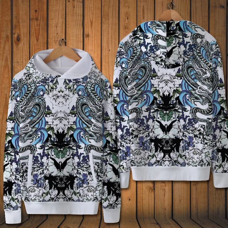 

National style personalized creative 3D printing fashion pullover hoodies Autumn&Winter New quality hip hop sweatshirt men S-4XL