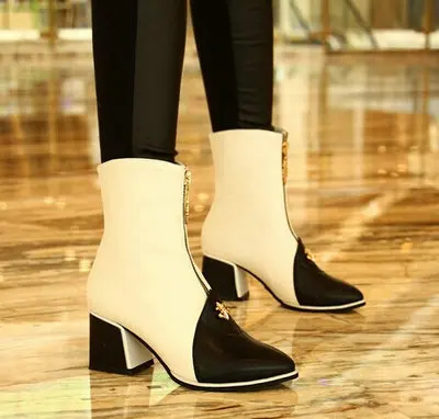 2014 new fashion women rubber boots high heels ankle sexy party winter shoes outdoor for ladies SD675 size 3539 | Обувь