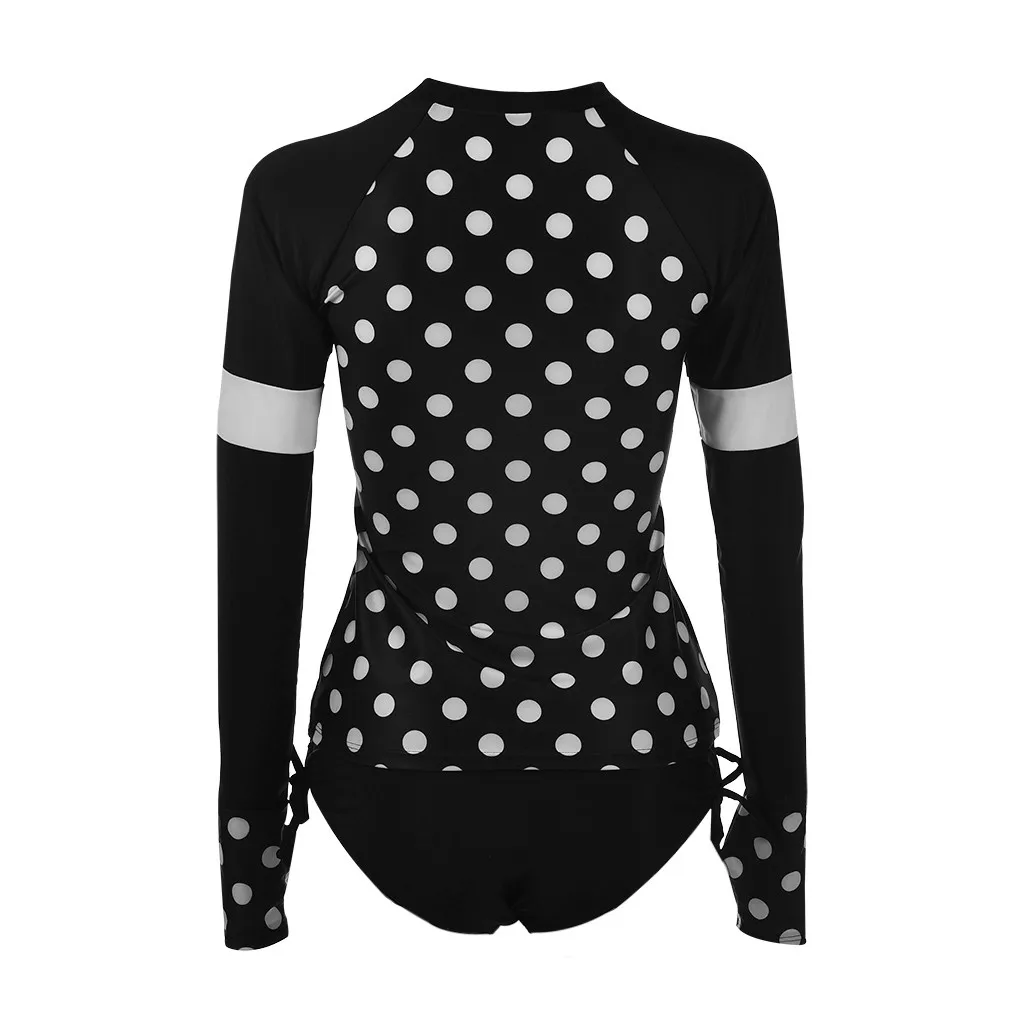Fashion Bikini 2020 Women's Rash Guard Sun Protection Uv Surf Tops Long Sleeve Swim Shirt Stroje K Pielowe Damskie Купальник |
