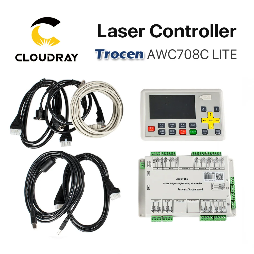 Cloudray trocen Anywells AWC708C LITE Co2 лазерный контроллер Системы для лазерной гравировки и резки заменить AWC608C