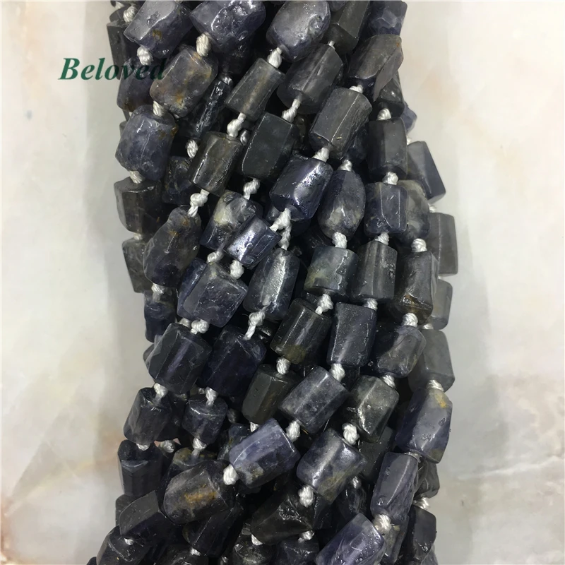 Natural Cylinder Iolite Quartz Nugget Loose Beads Raw Cordierite Gems Jewelry Making Spacer BG18036 | Украшения и аксессуары
