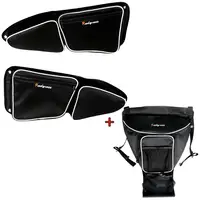 Left&Right Black Door Bag With Knee Pad And Cab Pack Holder Storage Bags For UTV Polaris RZR XP 1000 900 S 2015 2016 2017 2018