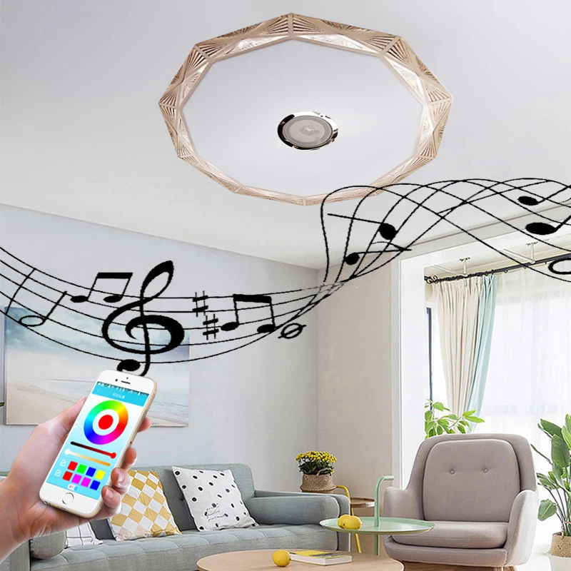 Светодиодная потолочная лампа для гостиной простая современная с Bluetooth