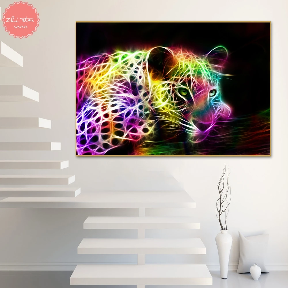 Алмазная картина крестиком животное белый тигр вышивка Стразы картины мозаика