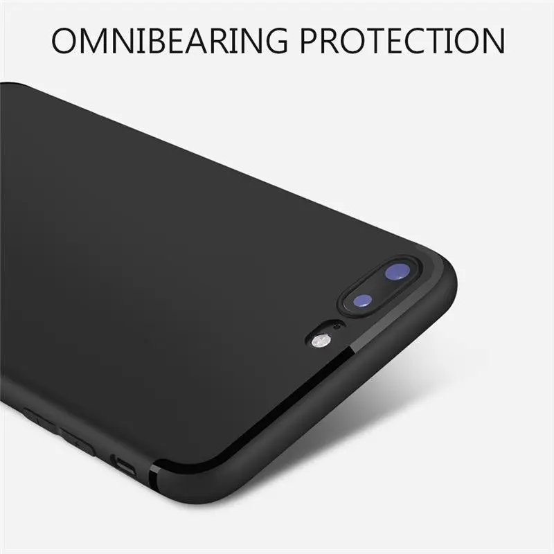 Роскошный Матовый Мягкий силиконовый чехол для iPhone 8 7 6 6s Plus 5 5s SE полный чехлы