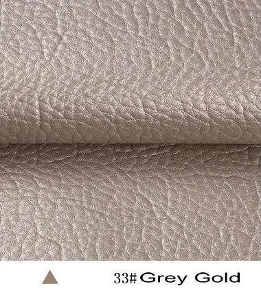 Grey Gold 50x34 см 20 цветов большая личи искусственная кожа pu искусственная тисненая готовая искусственная кожа синтетическая кожа ткань для шитья искусственная ткань pu - Цвет: Grey Gold