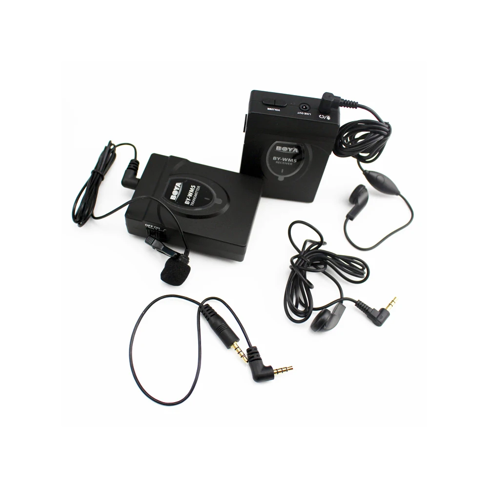 BOYA BY-WM5 Pro беспроводной петличный нагрудный микрофон система для DSLR камеры видеокамеры Аудио рекордер