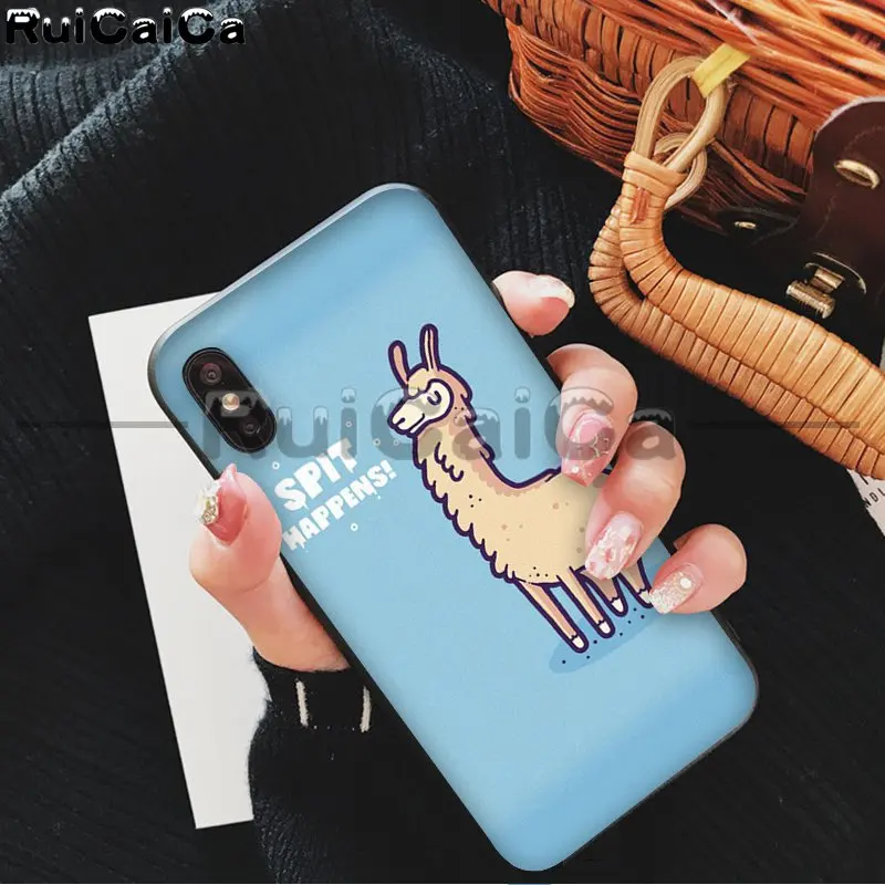 A16 RuiCaiCa лама Alpacas животное роскошный уникальный дизайн чехол для телефона для Apple iPhone 8 7 6 6S Plus X XS MAX 5 5S SE XR чехлы - Цвет: A16
