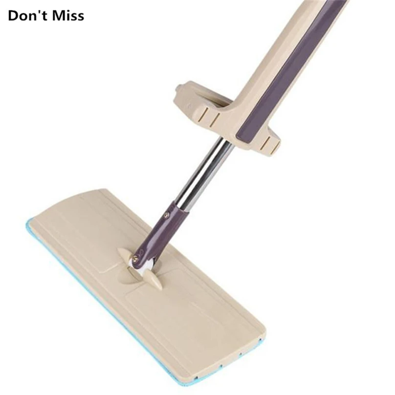 

One Sided Free Hand Washing Flat Mop Cleaning Tool Room Restaurant Office Floor Mop Floor Cleaning Stainless Steel Pole Spin Mop