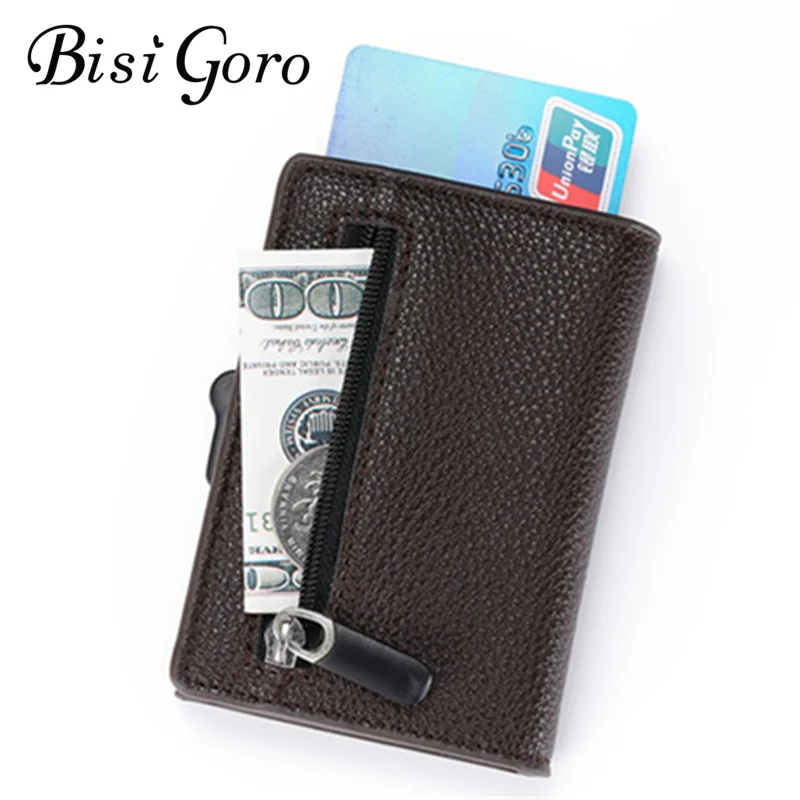 Bisi Goro RFID одиночная коробка алюминиевый держатель для карт кошелек мужчин и