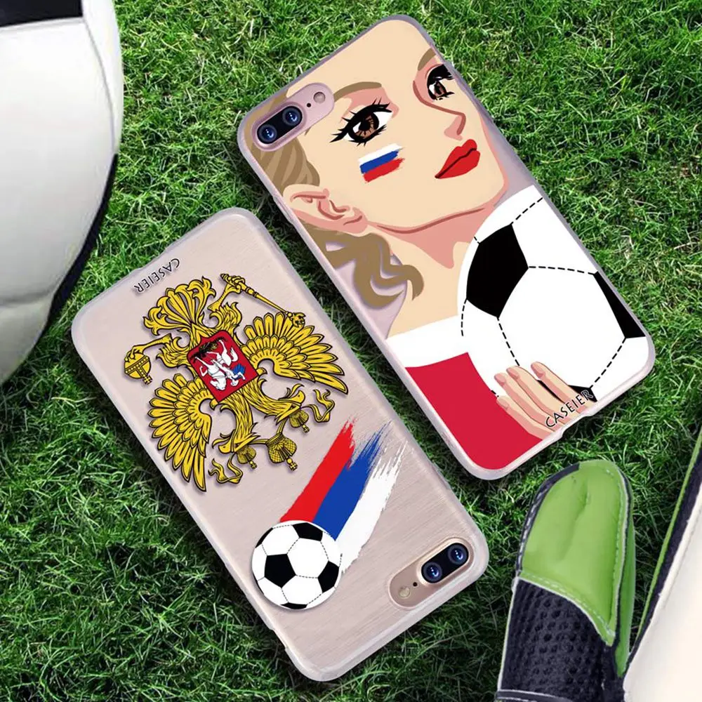 Caseier Футбол телефона чехол для iPhone 5 5S SE силиконовый 6 6S 7 8 Plus русский Чехол