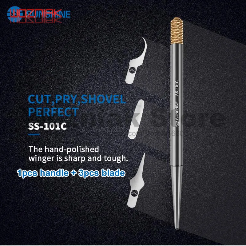 SS-101C Набор для ремонта ножей Degumming CPU Pry Chip Edge-Cutting клей IPHONE X многослойное лезвие 1
