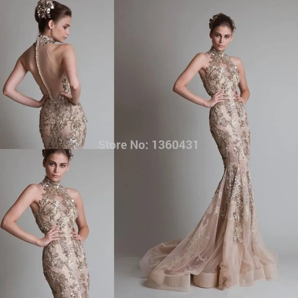 88New Fashion exquisite high evening gowns mermaid zipper dress appliques tulle dresses 2014 vestido longo | Свадьбы и торжества