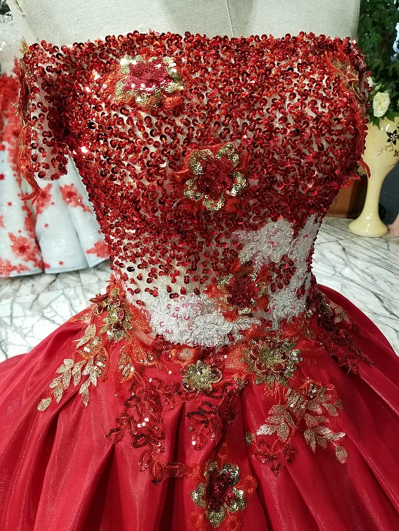 SSYFashion Новое свадебное роскошное красное вечернее платье высокого класса с