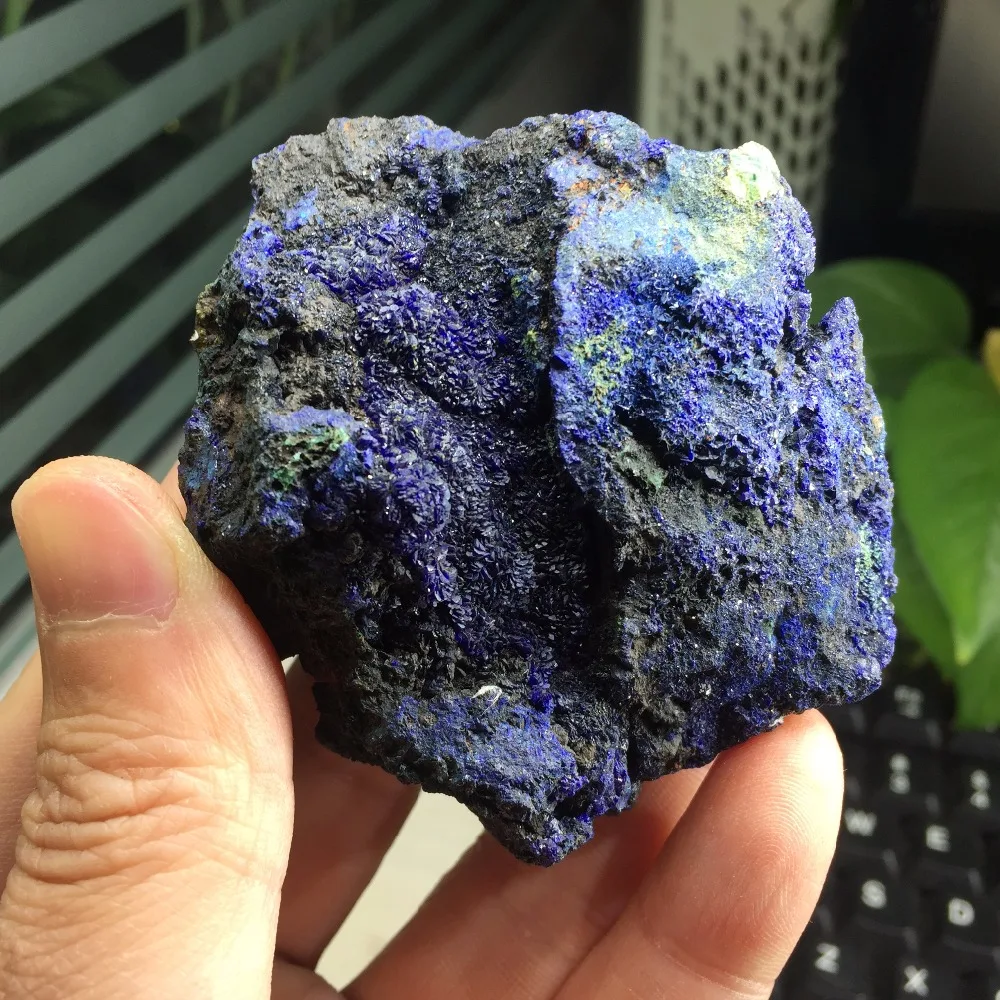 171 г натуральный образец материала из шезлита азуритовой геоды голубого и зеленого цвета, камень для исцеления рейки, украшение для дома #BH1109.