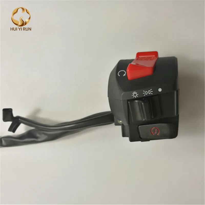 Роскошный Универсальный руль для мотоцикла черный переключатель сигнала