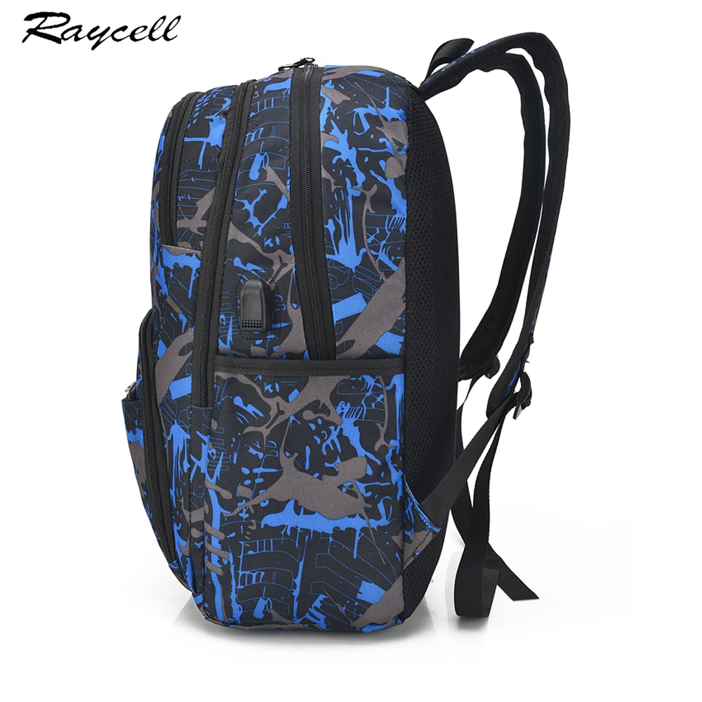 Men USB Port Backpack With laptop Waterproof Male Set College Book Bags Travel Women High School For Boys | Багаж и сумки