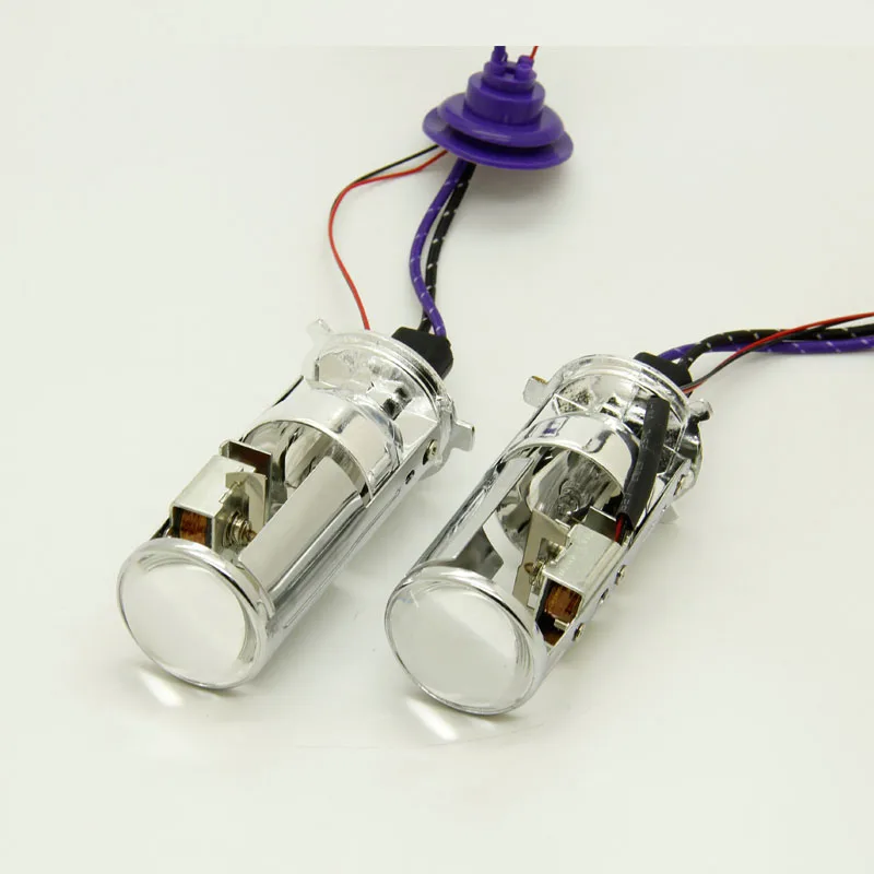 1 пара 55 Вт H4 мини HID объектив ксеноновая лампа для автомобиля h4 фара 4300K 6000K