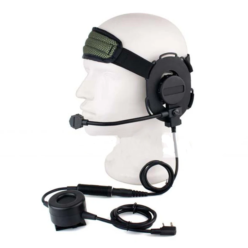 HD03 Z Тактический Bowman Elite II Гарнитура с водонепроницаемым PTT для BaoFeng UV 5R B5 B6 DM TYT TH