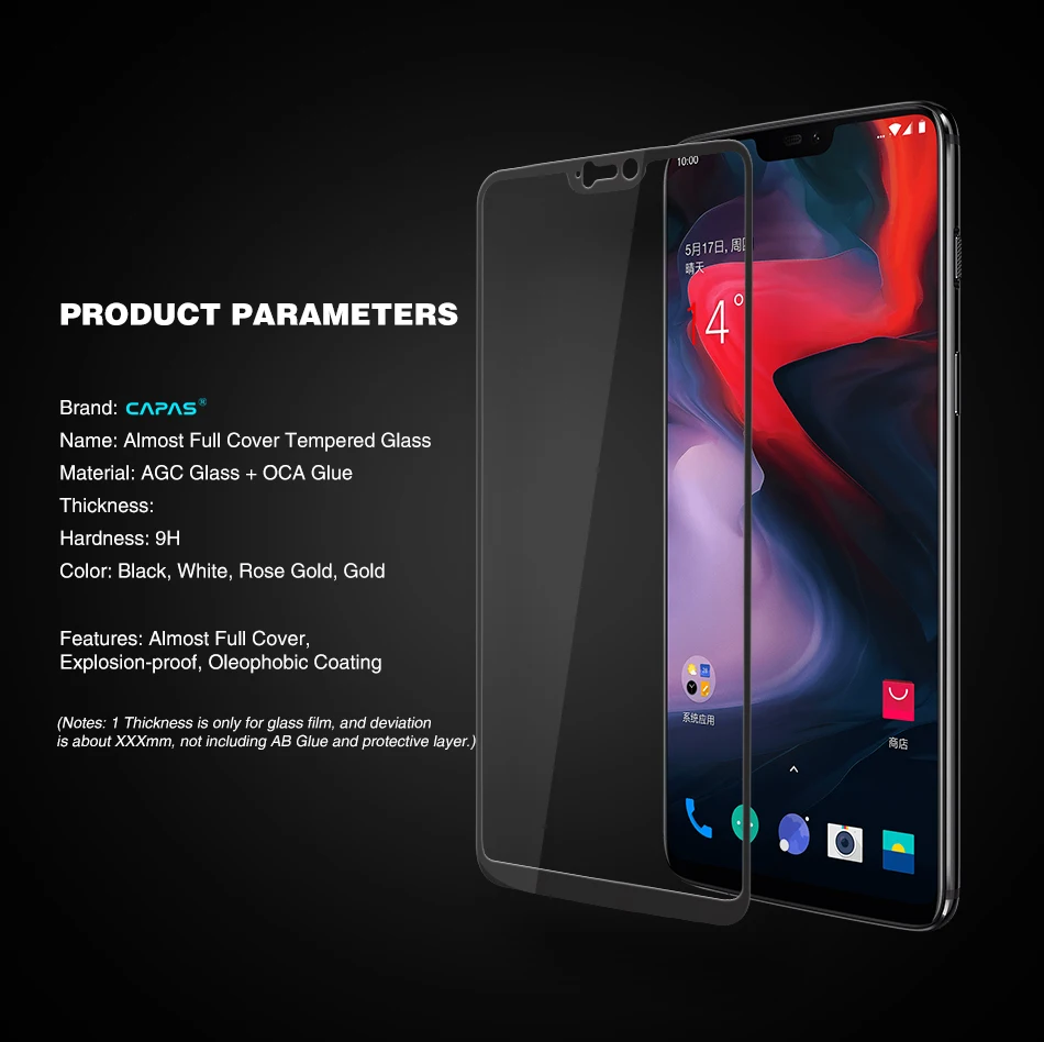 2 шт. OnePlus 6 протектор экрана из закаленного стекла One Plus 6 A6000 полное покрытие ЖК-защитная пленка 9 H противоударный