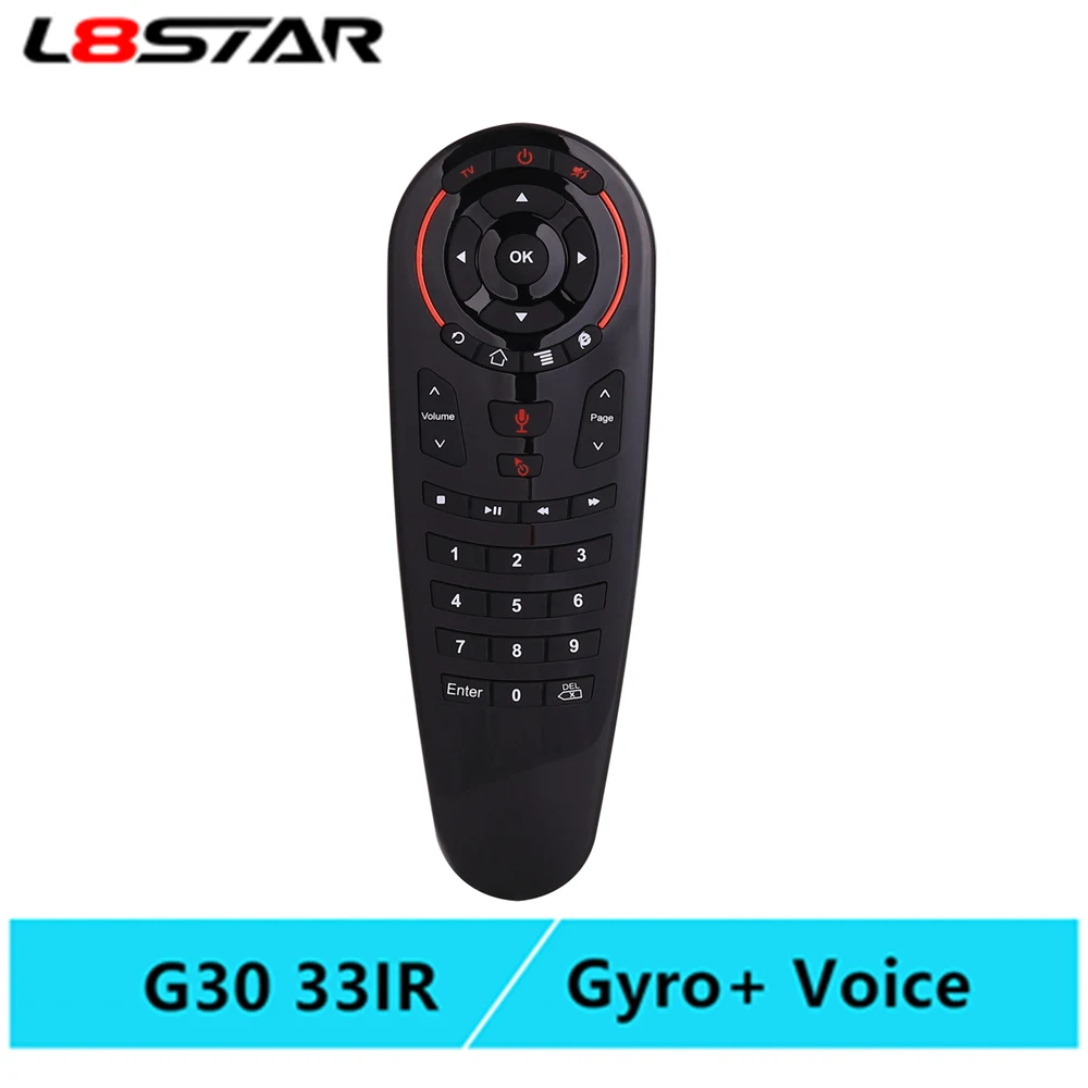 Gyro Voice G30 пульт дистанционного управления 2,4G беспроводная Fly Air mouse Gyro Google голосовой поиск универсальный пульт дистанционного ИК обучения для ПК smart Android tv Box - Цвет: Gyro Voice