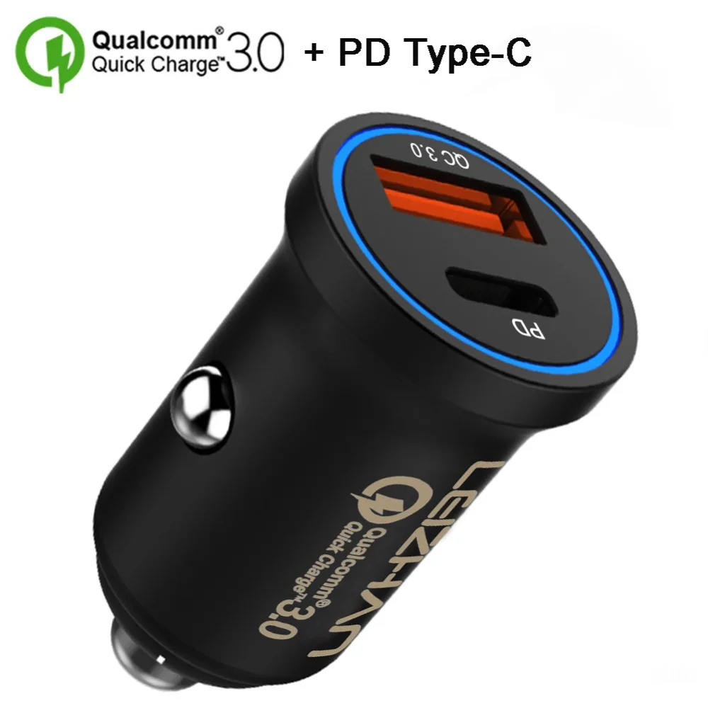 LEIZHAN USB C автомобильное зарядное устройство PD 4 0 тип c быстрая зарядка QC3.0 быстрое