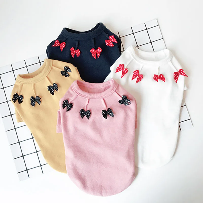 Милый маленький охлаждающий жилет с бантом из ленты для собак