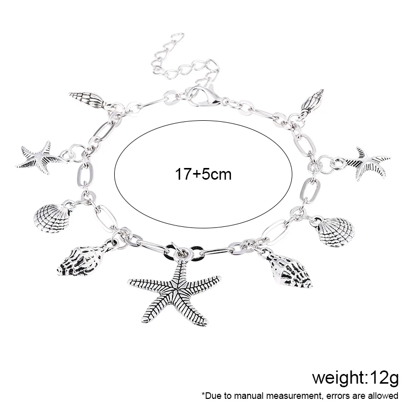 

WNGMNGL 2019 Best New Season Hot Sale Shell Star Chain Simple Retro Anklets Adjustable For Women Gift Couple Small Fresh Anklets