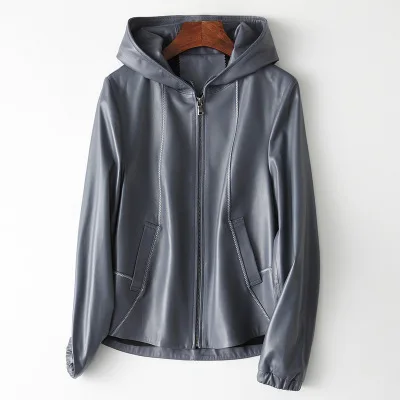 Tao Ting Li Na New Fashion Genuine Sheep Leather Jacket H23