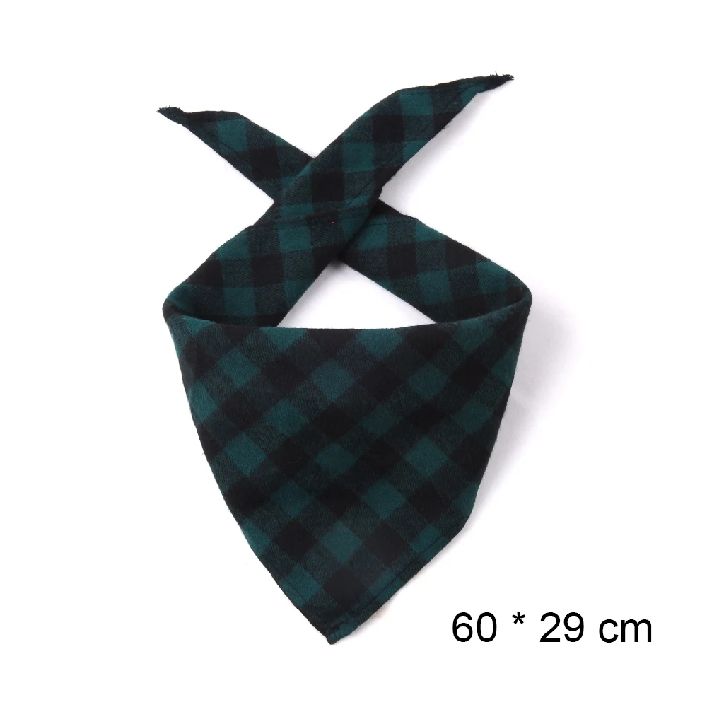 green black-PQ003 Собачья бандана, ошейник, шарф, аксессуары для собак, шарф, плед, хлопок, собачья бандана для животных, щенков, треугольная повязка, чихуахуа, ошейники для домашних животных, кошек - Цвет: green black-PQ003