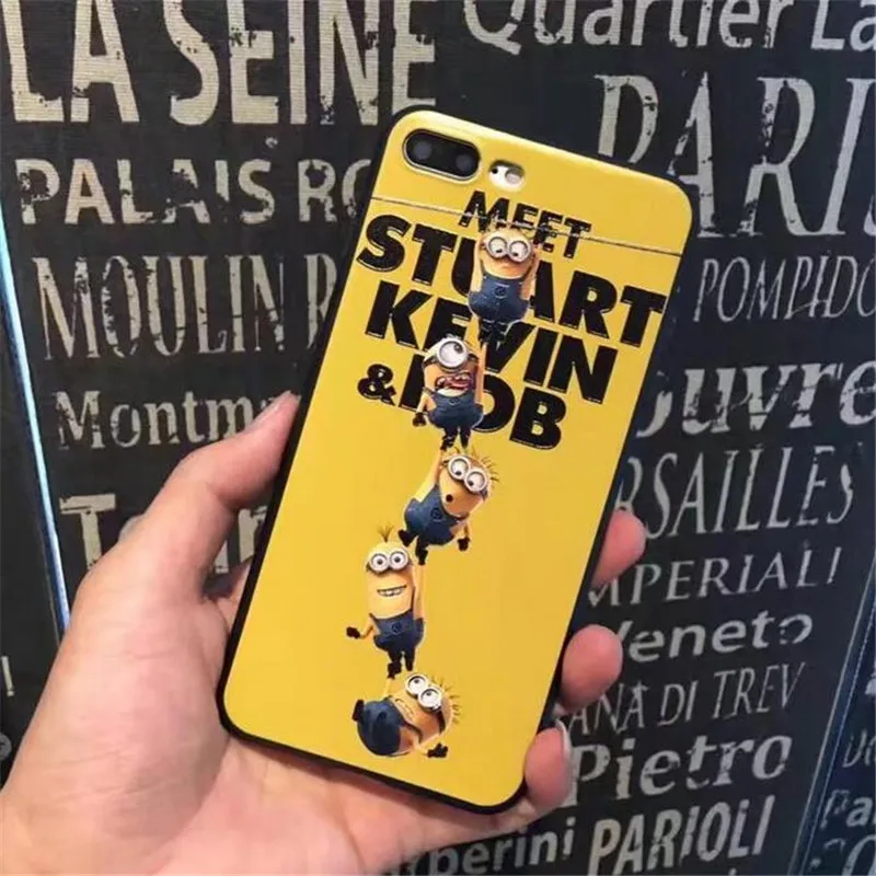 Mouplayca новейший Гадкий Me3 мягкий чехол для iphone7 7 plus милый Миньоны Шелковый с