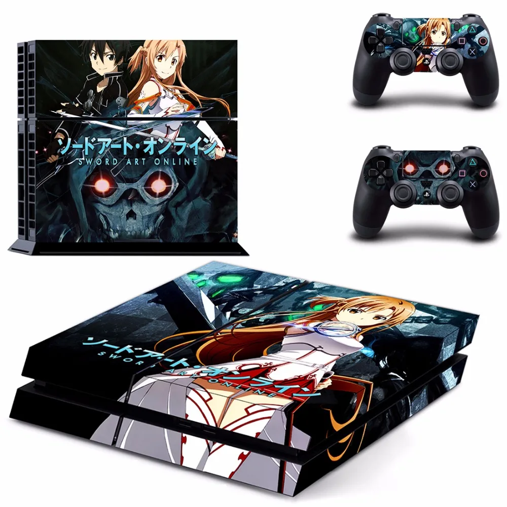 PS4 наклейка на всю кожу лицевые панели Sword Art Online для консоли и контроллера Sony